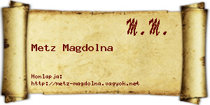 Metz Magdolna névjegykártya