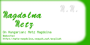 magdolna metz business card